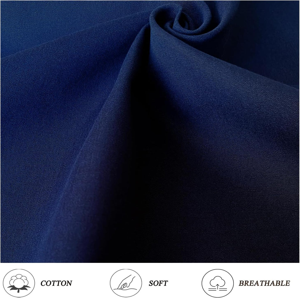 1.5 Yard Light Weight Canvas,100% Cotton Fabric by The Yard in Solid Color,55 Inches Wide Width,Soft Material for Sewing Material Apparel Cloth,Navy Color