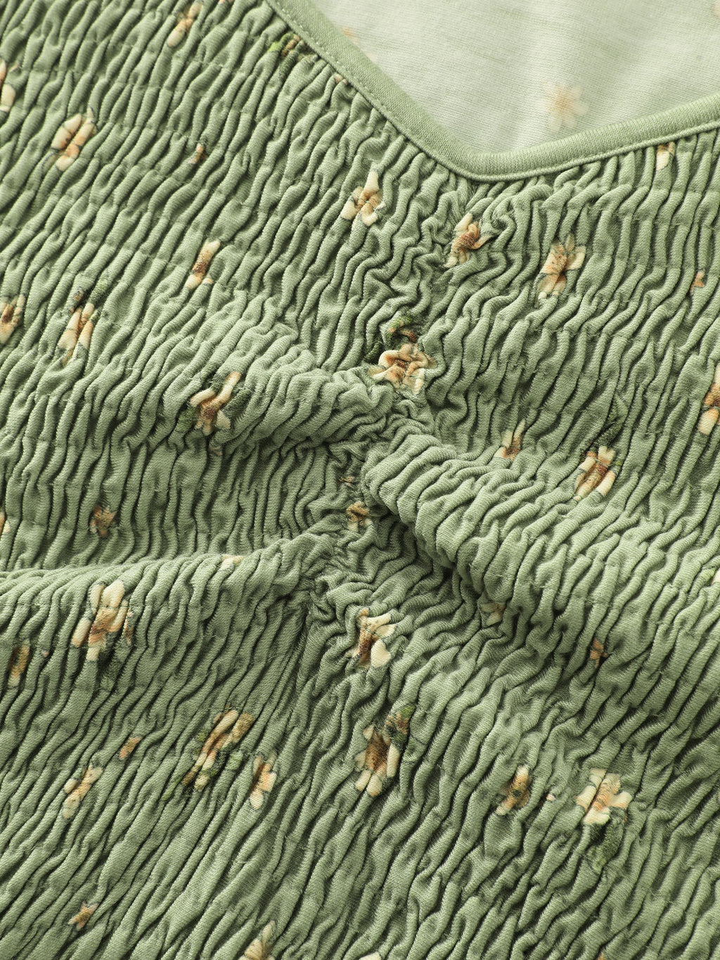 Supersoft Floral Shirred Stretchy Knit Top
