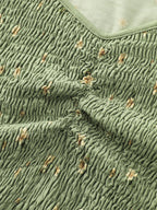 Supersoft Floral Shirred Stretchy Knit Top