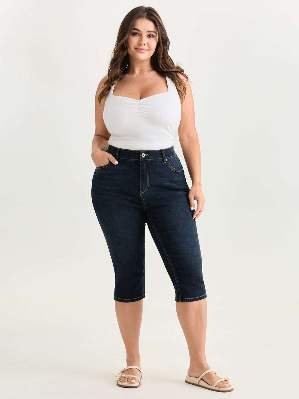 Stretchy Cropped Skinny-Fit Jeans