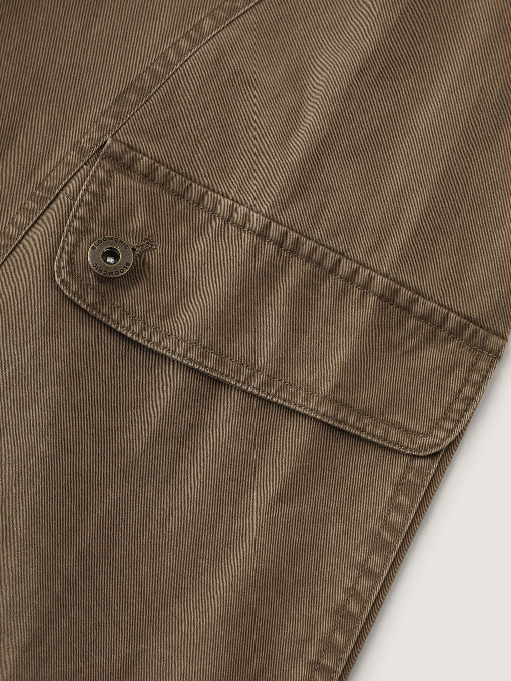 Cotton Washed And Distressed Pleated Pants