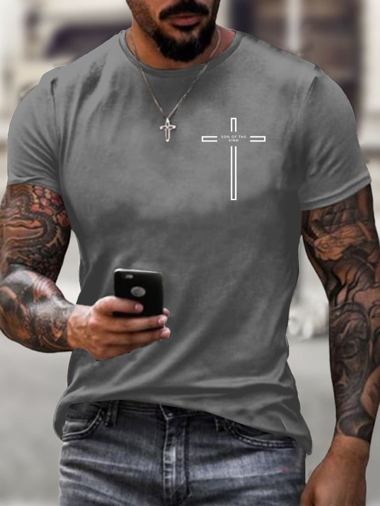Men's Son of The King Printed Casual T-Shirt