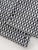 Stretchy Geometric Print Pull-On Pants
