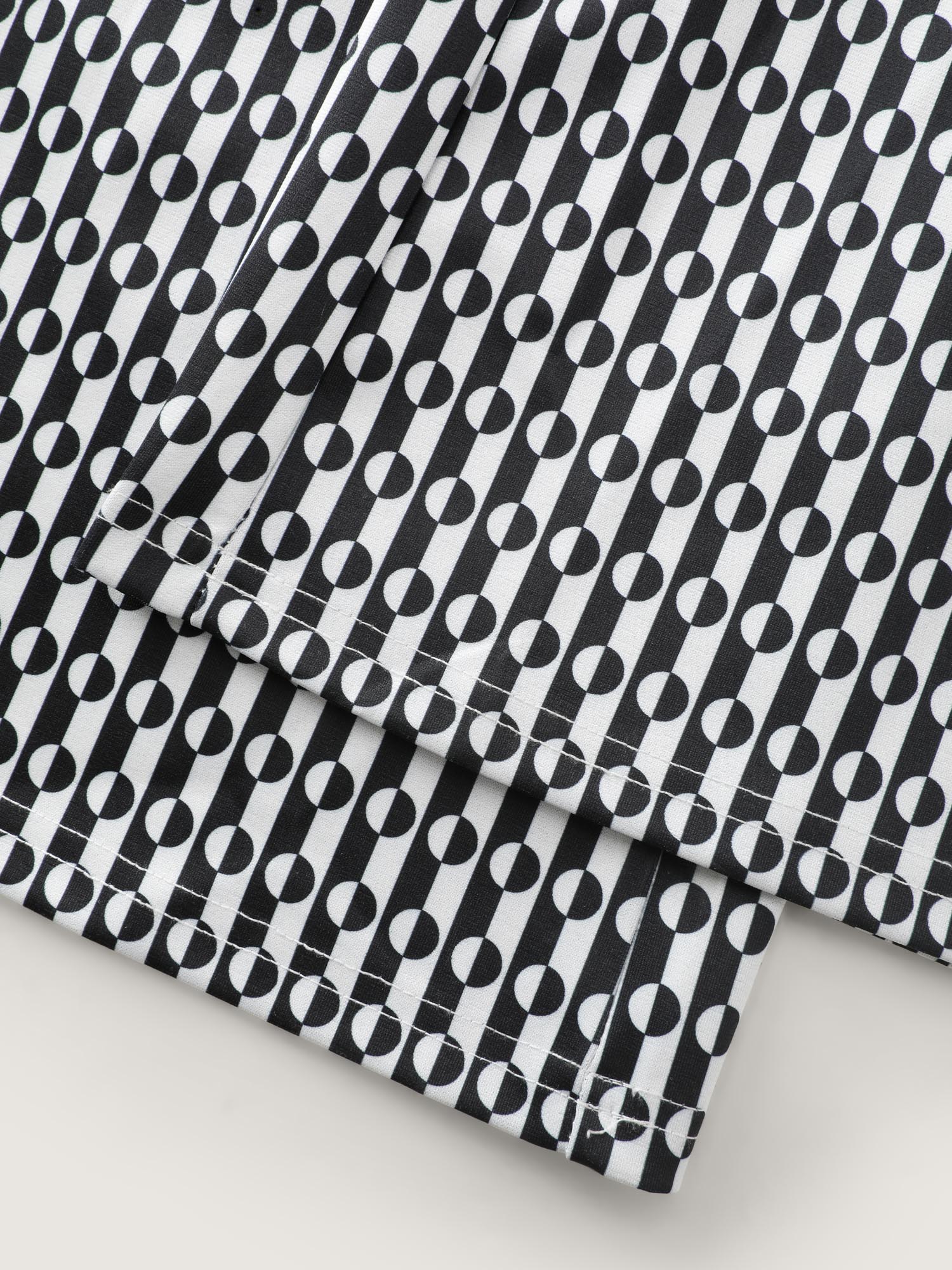 Stretchy Geometric Print Pull-On Pants