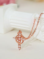 Rotatable Crown Cross Necklace