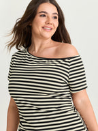 Stretchy Classic Striped Print T-Shirt