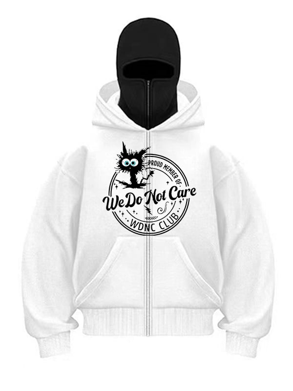 Men's  Zipped Hoodie Of WDNC Club Menopause Perimenopause Print  Hoodie