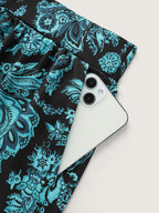 Paisley Print Pockets Swim Bottoms
