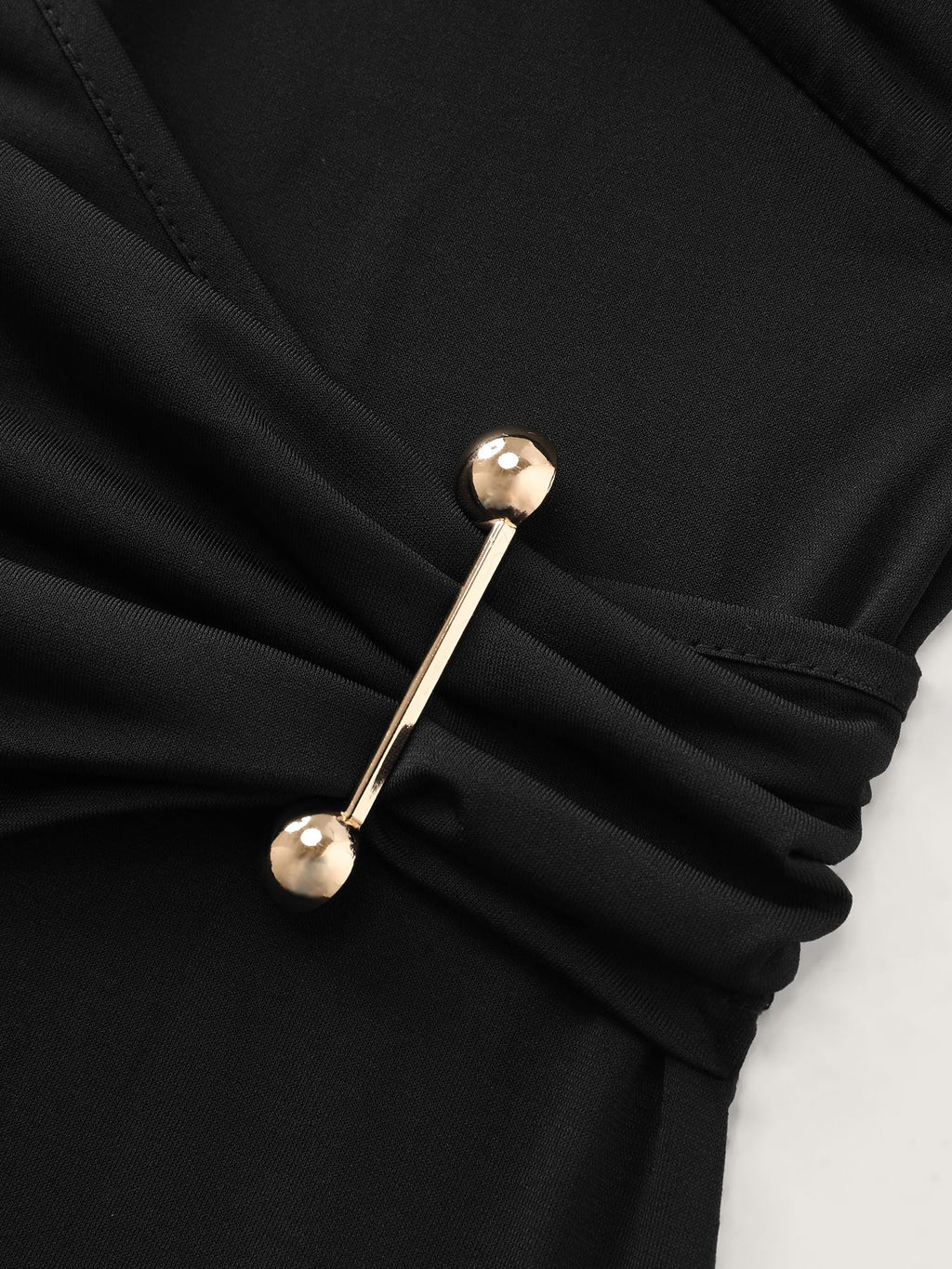 Supersoft Wrap Neckline Side Tie Plain Top