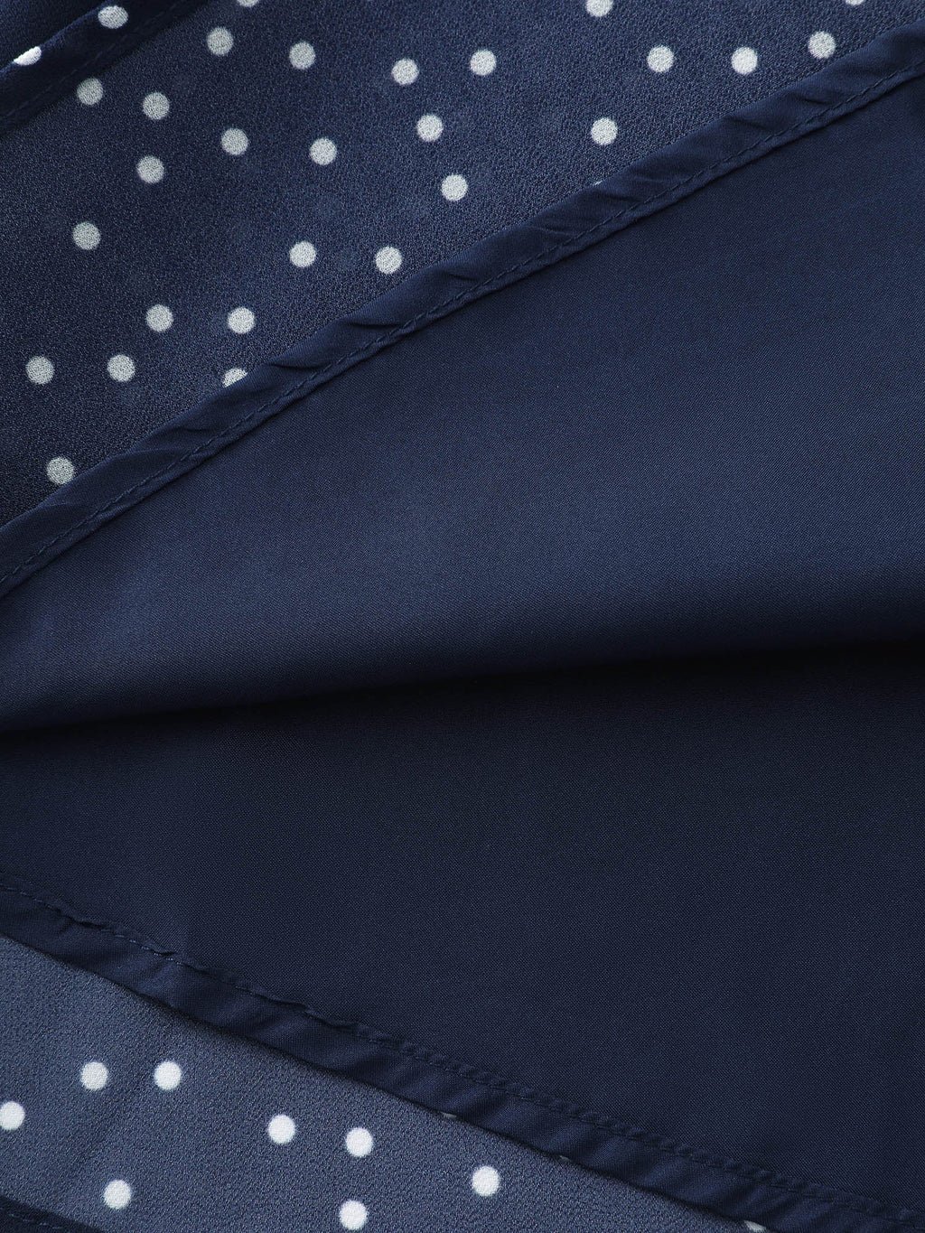 Pretty Polka Dots Ribbon Neckline Midi Dress