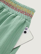 Tiered Shirred Waist Flare Pants