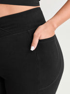 Stretchy Skinny-Fit Overlap Waist Jeans