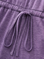 Supersoft Stretchy Drawstring Waist Lounge Jumpsuit