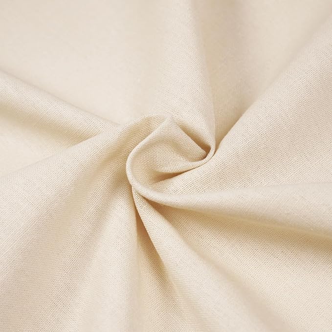 0.5 Yard Natural 55% Linen 45% Rayon Fabric by The Yard, 5.6 oz