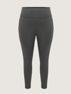 Stretchy Wide Waistband Pocket Leggings