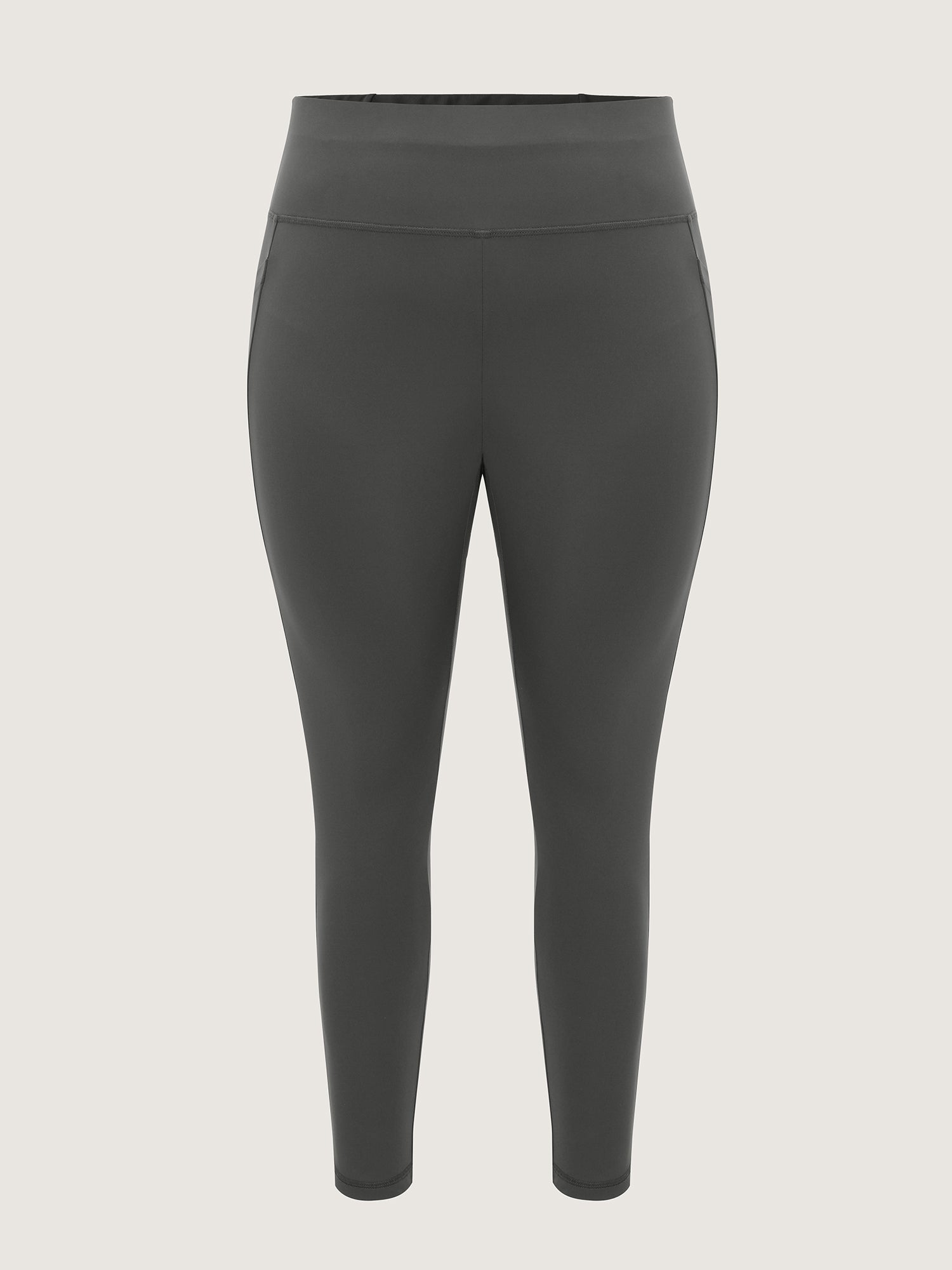 Stretchy Wide Waistband Pocket Leggings