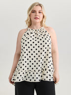 Polka Dot Charm Flowy Tank Top