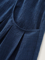 Drop Pockets Pleated Maxi Skirt