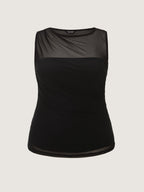 Supersoft Sheer Neckline Tank Top