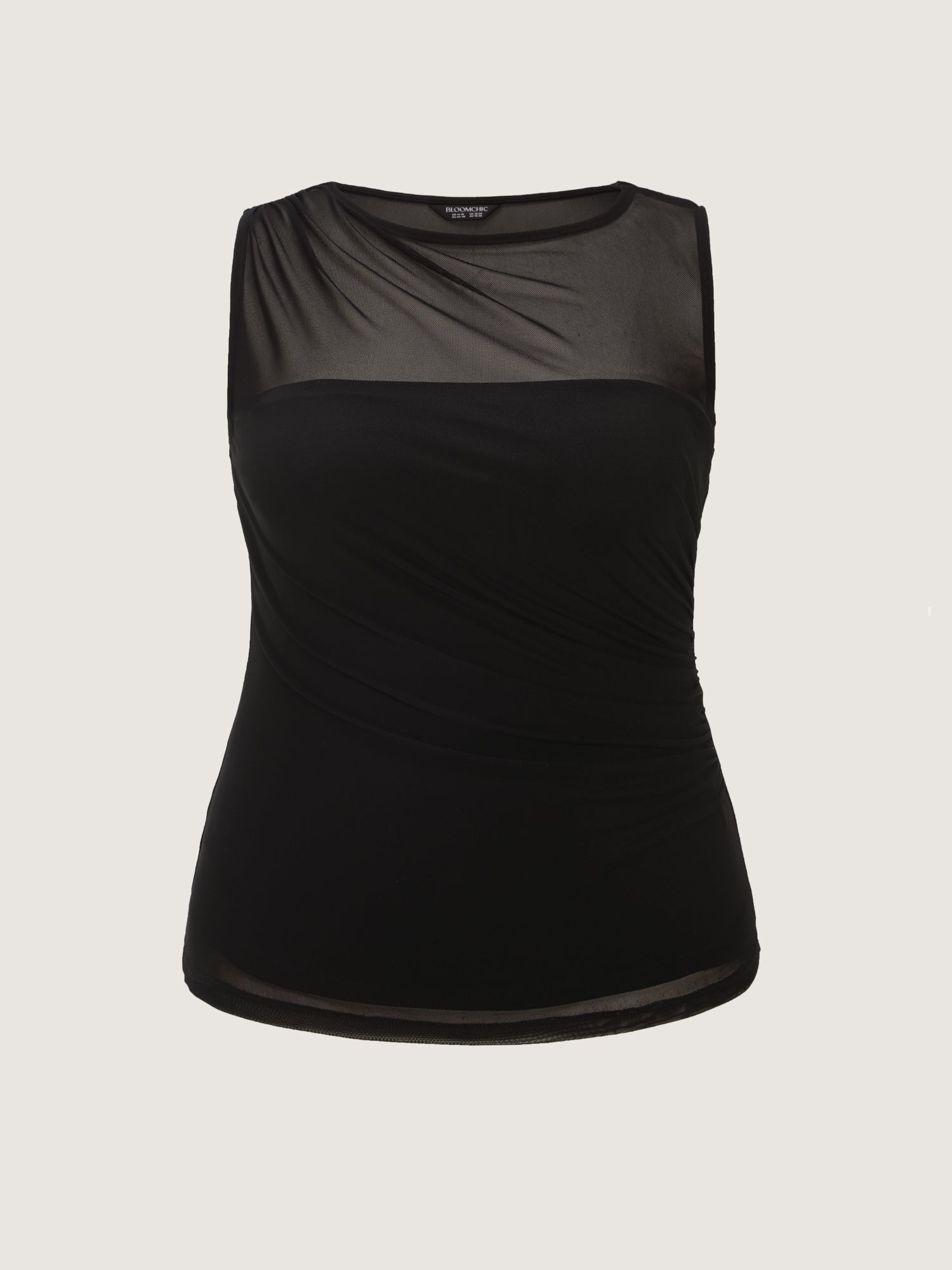 Supersoft Sheer Neckline Tank Top