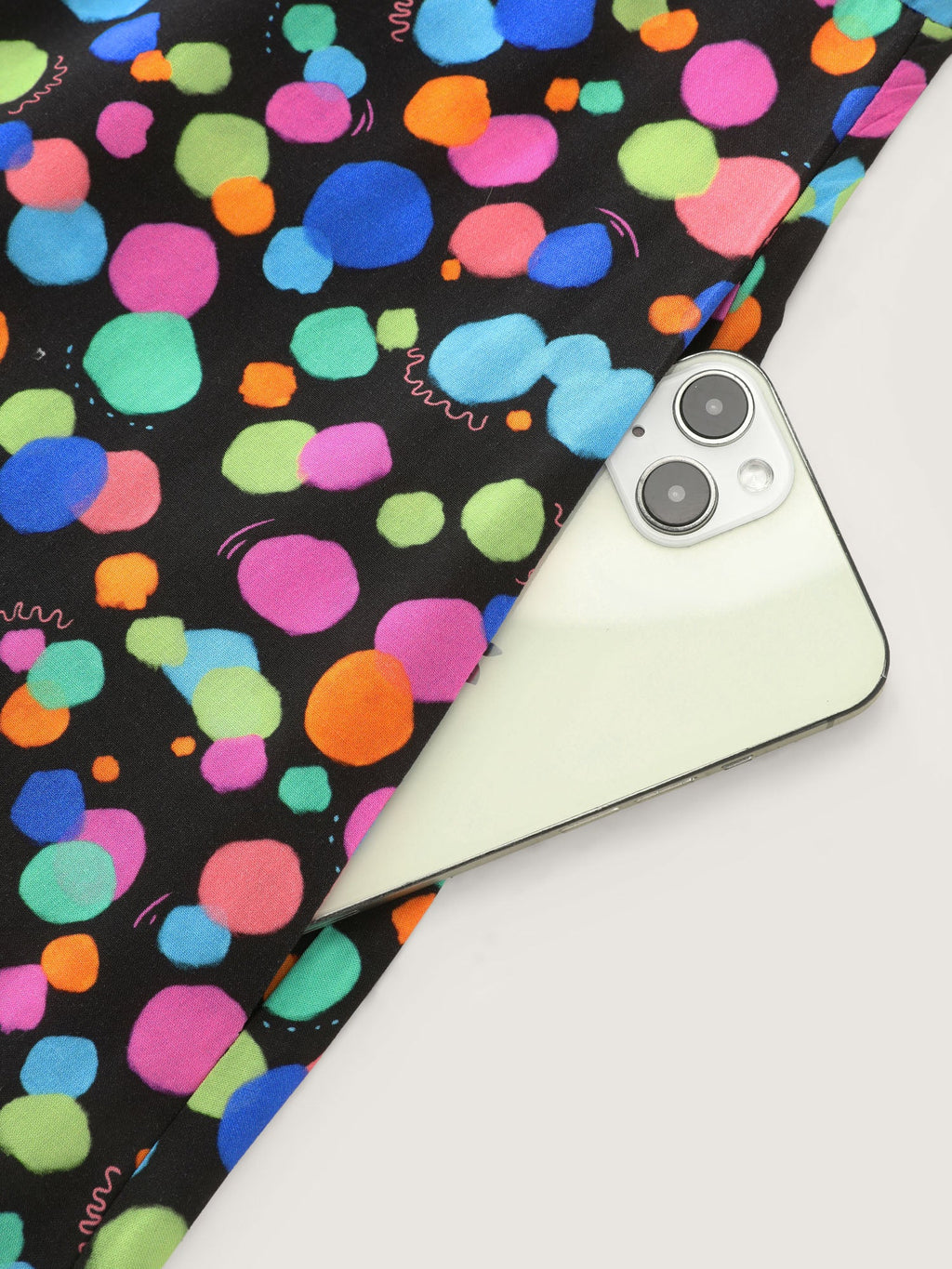 Multi-Color Polka Dots Print Midi Dress