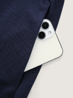 Collar Pockets Button Detail Midi Dress