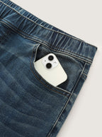 Pull-On Elastic Waistband Jeans