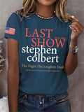 Retro Last Show 05.21.2026 The Night The Laughter Died After The Opening Monol, Hopefully People Laughed During The Show Print T-Shirt