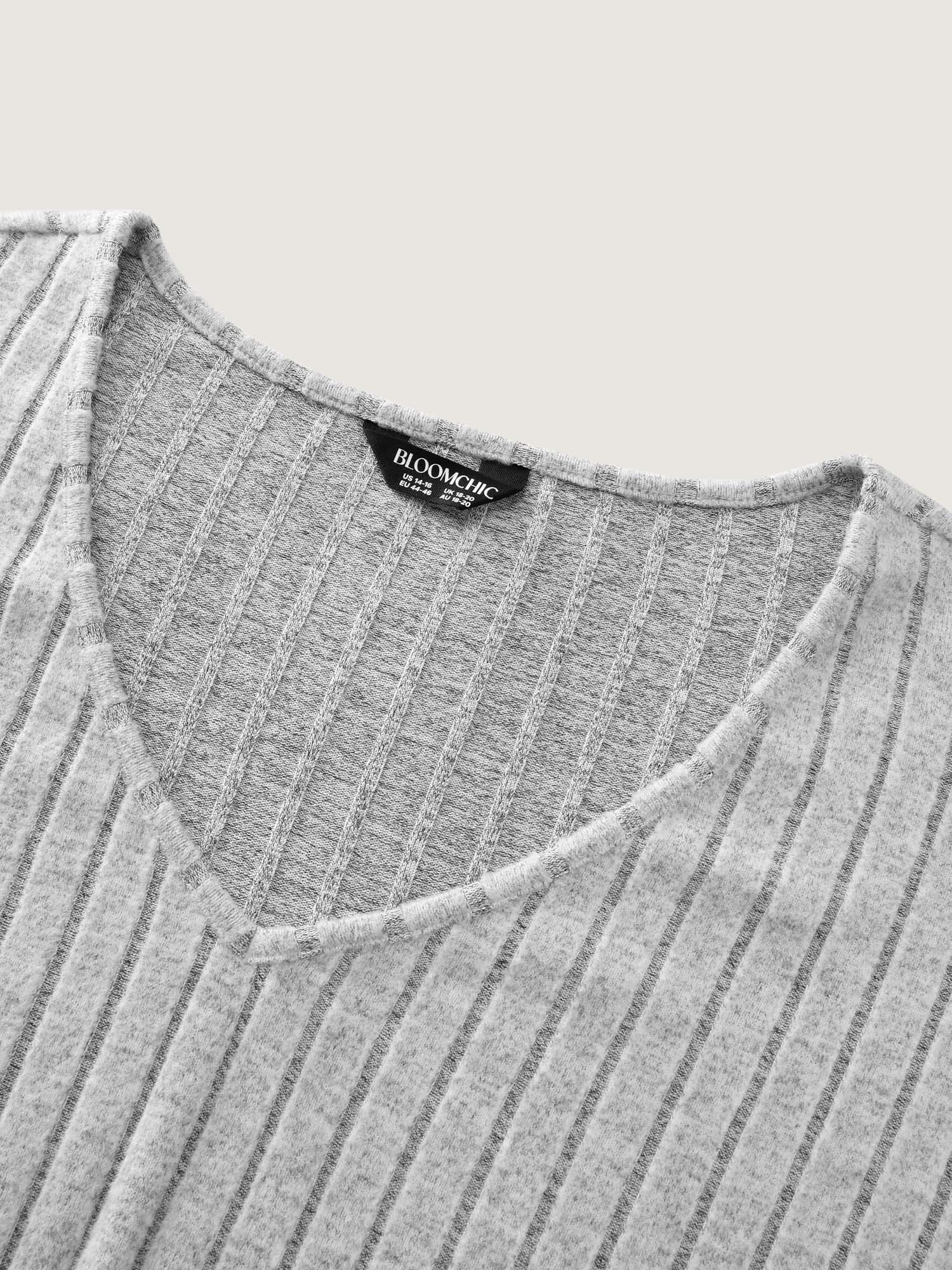 Stretchy-Fit Ribbed Texture Lounge Set