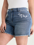 No Gap Waist Skinny-Fit Denim Shorts