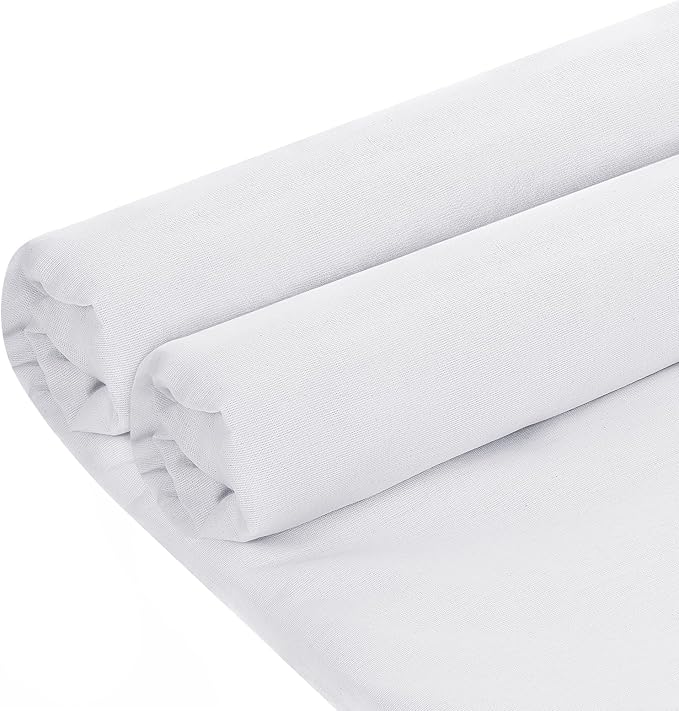 10 Yards x 63 Inches Cotton Muslin Fabric Textile, Bleached Muslin Linen Fabric Material, Boho Wide Roll Backing Material Quilting Sewing for Sewing Materials Apparel Cloth