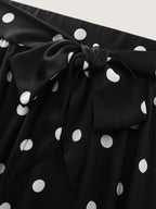 Polka Dot Charm Pleated Maxi Skirt