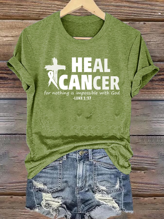 Women's  Lung Cancer HEAL CANCER Classic T-Shirt