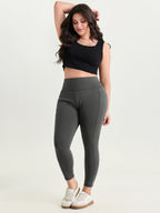 Stretchy Wide Waistband Pocket Leggings