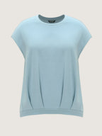 Stretchy Elastic Hem Plain T-Shirt