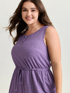 Supersoft Stretchy Drawstring Waist Lounge Jumpsuit