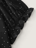 Micro Dots Charm Pleated Blouse