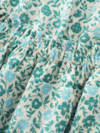 Floral Print Square Neckline Blouse