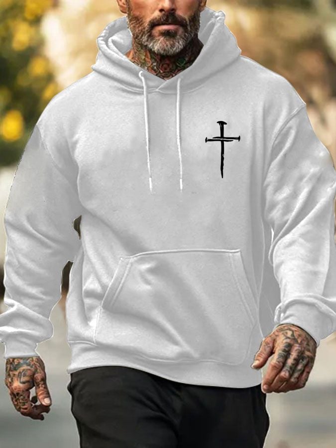 Men's Jesus The Way The Truth The Life Printed Casual Hoodie