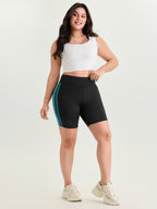 Stretchy Color Contrast Cropped Leggings
