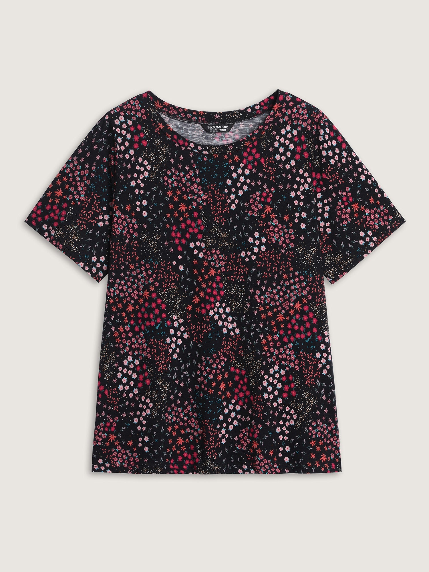 Pure Cotton Dense Floral Print T-Shirt