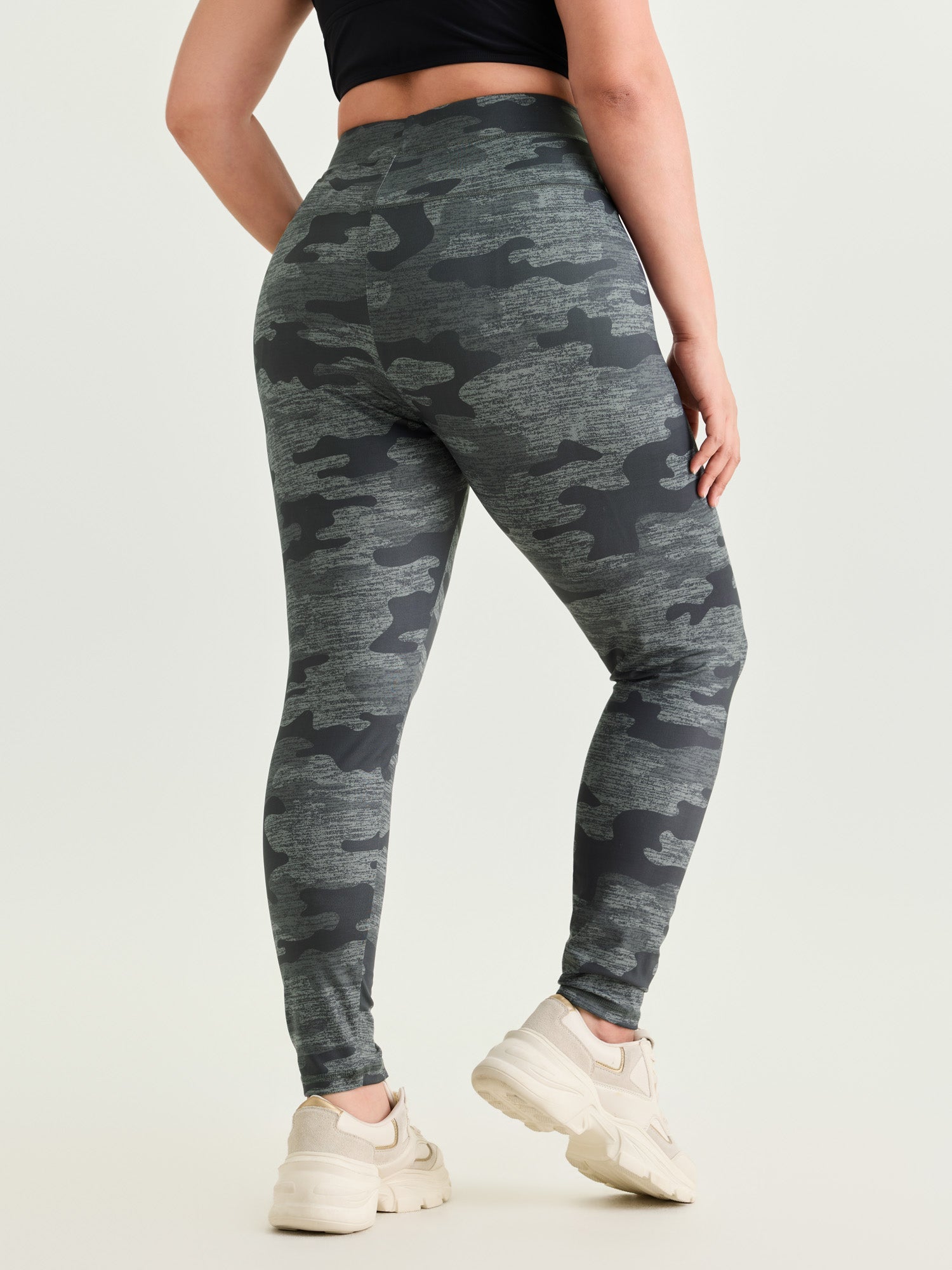 Geometric Print Stretchy Skinny-Fit Pants