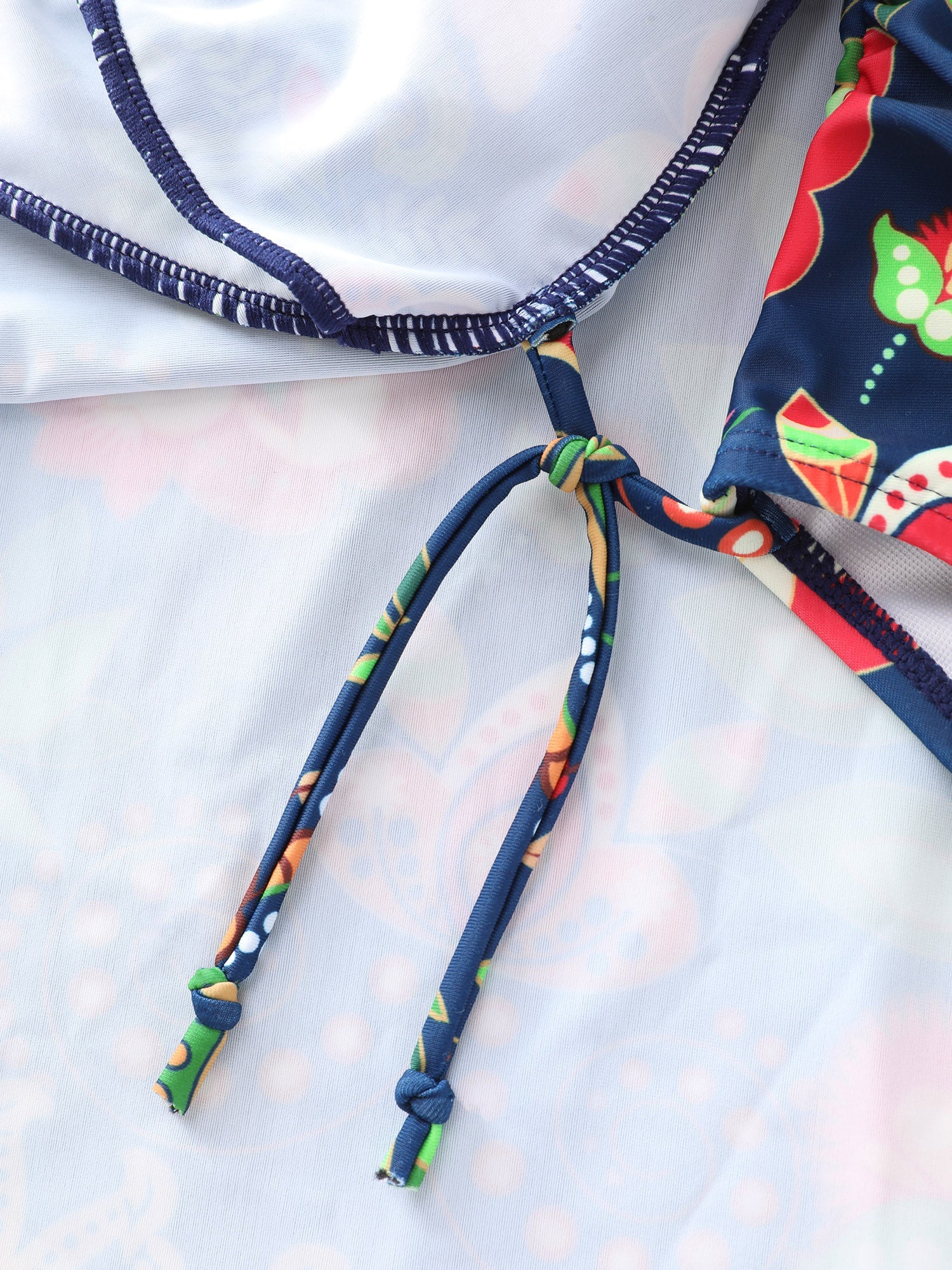 Tropical Floral Print Pockets Swim Dress
