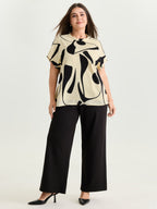 Supersoft Abstract Print Breathable Blouse