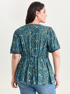Supersoft Micro Floral Print Blouse