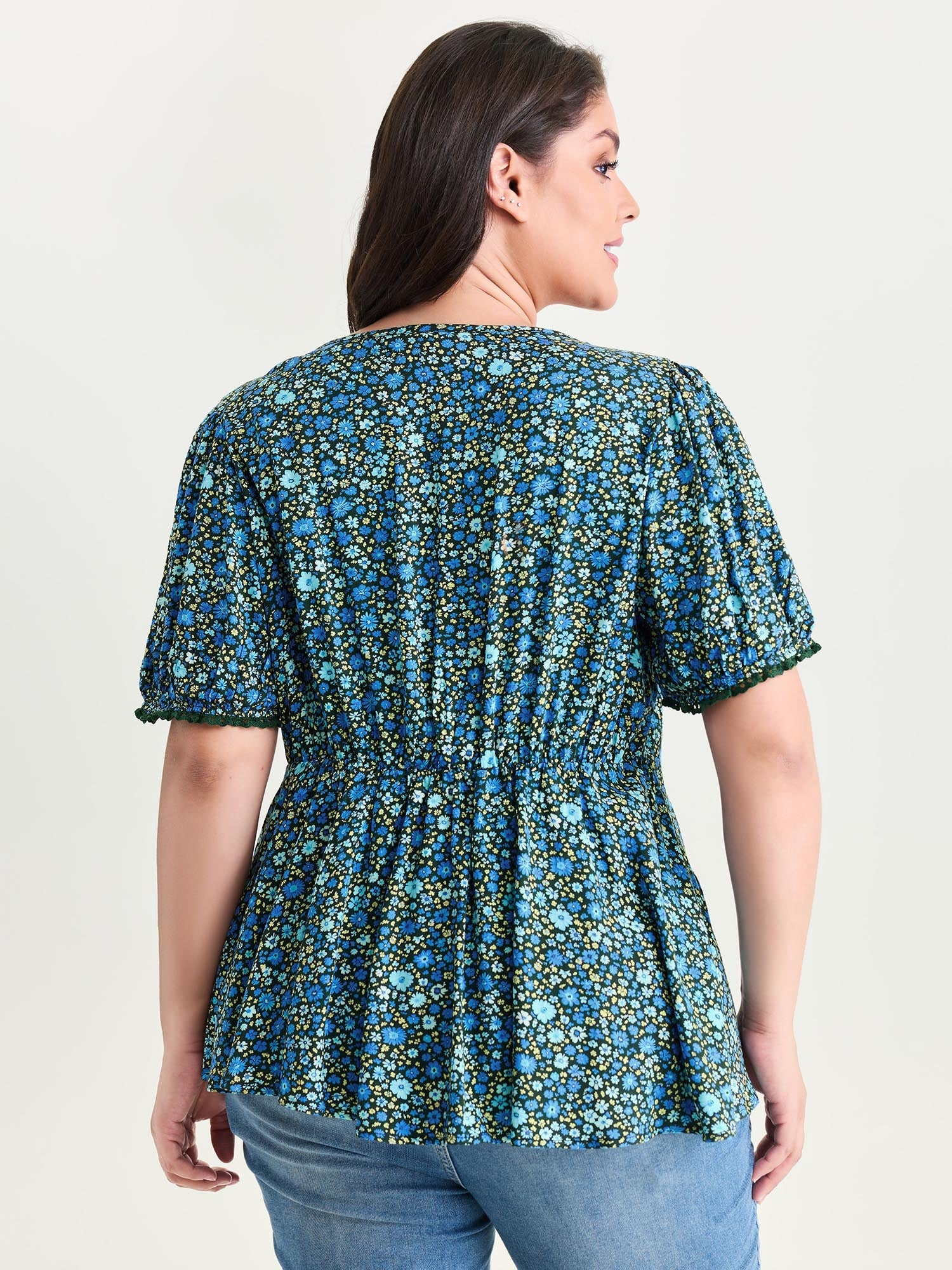 Supersoft Micro Floral Print Blouse