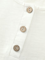 Pure Cotton Half Button Placket T-Shirt