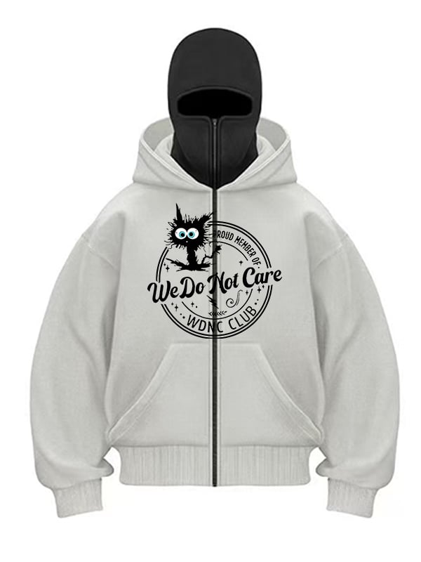 Men's  Zipped Hoodie Of WDNC Club Menopause Perimenopause Print  Hoodie