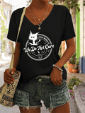Women's  V-neck Retro Funny Proud Member Of  Club Menopause Perimenopause Print T-Shirt