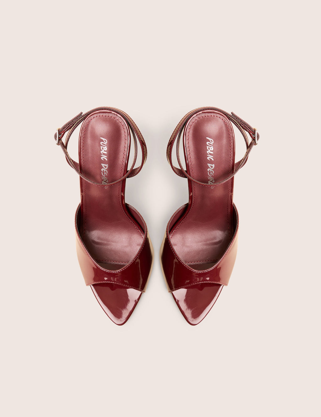 Caught on Wine Peep Toe Curved High Heel